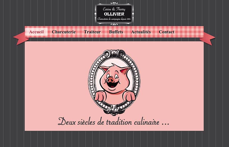 © Charcuterie OLLIVIER – Christian LEROY Graphiste Bretagne Côtes-d’Armor Ploumilliau